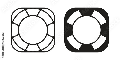 Life buoy icon silhouette abstract design. vector clipart designs