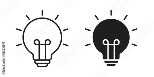 Lightbulb icon silhouette abstract design. vector clipart designs