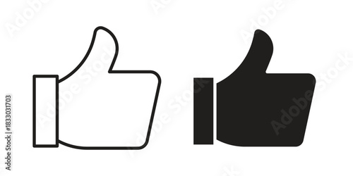 Like icon silhouette abstract design. vector clipart designs