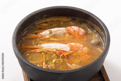 赤エビ　海鮮スープ（コチュジャン　味噌味）