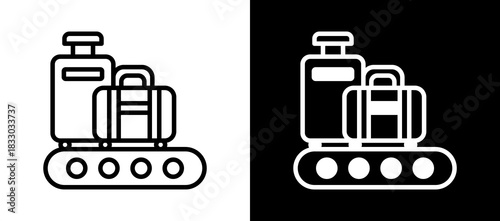 Luggage Handling whiteblack icon
