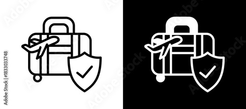 Travel Policy whiteblack icon