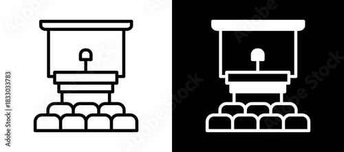 Conference Venue whiteblack icon