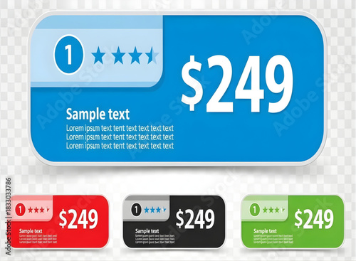 Pricing table web elements