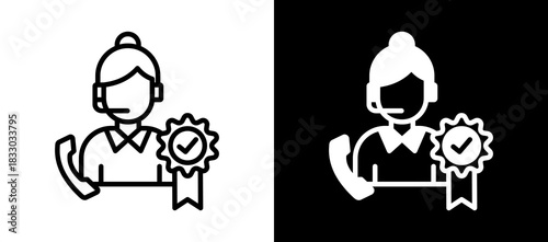 Vip Services whiteblack icon