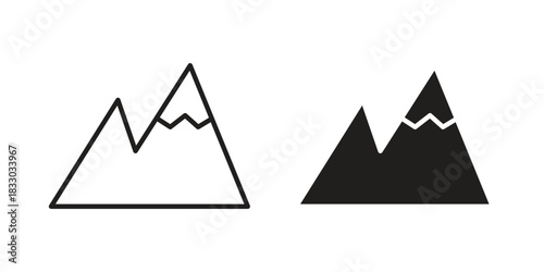Mountain icon silhouette abstract design. vector clipart designs