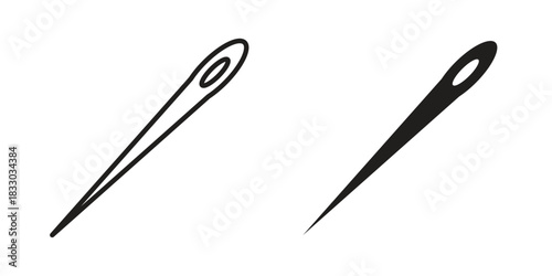 Needle icon silhouette abstract design. vector clipart designs