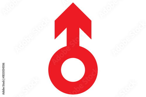 Male gender symbol icon. Sex gender symbol. Vector illustration isolated on white background.