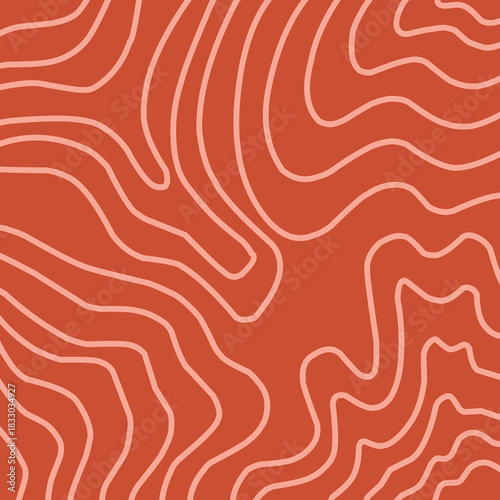 Salmon fillet pattern texture background vector. Abstract raw salmon meat background with stripes salmon line art. Design illustration for Japanese Restaurant, website, banner, packaging