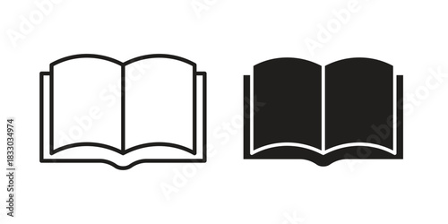 open book icon silhouette abstract design. vector clipart designs