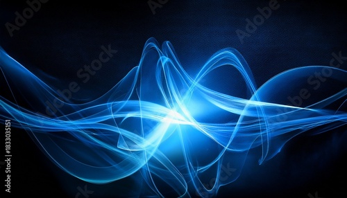 Abstract Blue Light In Dark Background