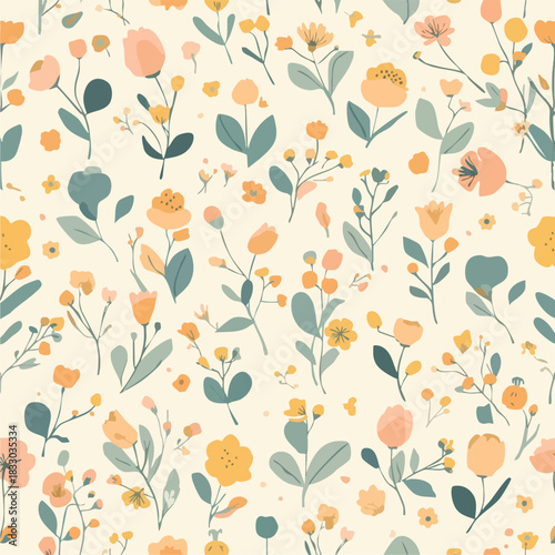 seamless pattern with leaves