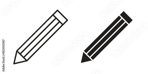 Pencil icon silhouette abstract design. vector clipart designs