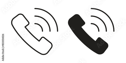 Phone call icon silhouette abstract design. vector clipart designs