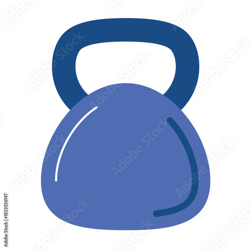 blue dumbbell isolated on white background