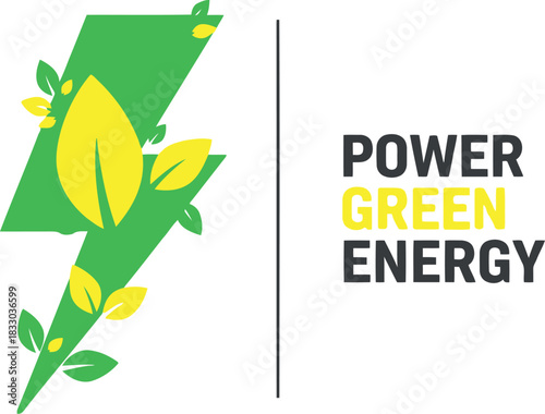 Eco-friendly energy concept, green power, sustainable electricity.