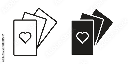 Playing cards icon silhouette abstract design. vector clipart designs