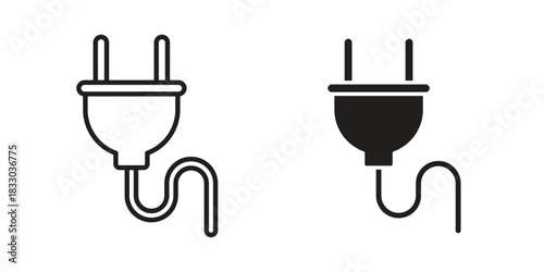 Plug icon silhouette abstract design. vector clipart designs