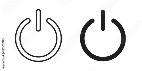Power button icon silhouette abstract design. vector clipart designs