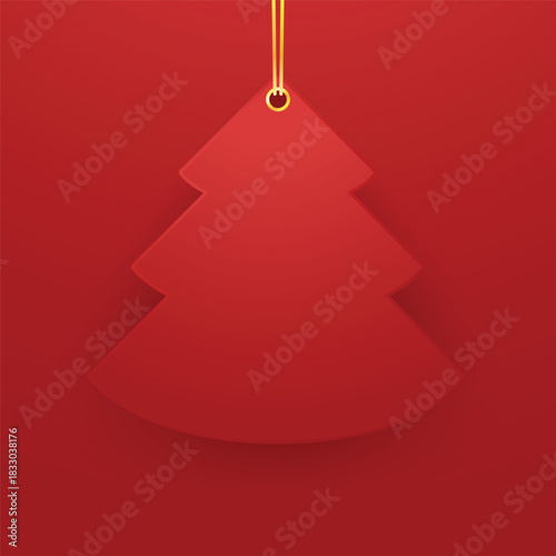 Christmas label. Festive Christmas text box vector. Perfect for seasonal messages or text and greetings.