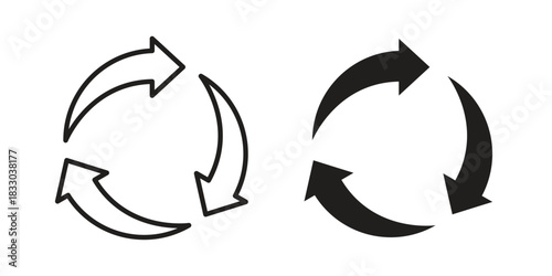 Reuse icon silhouette abstract design. vector clipart designs