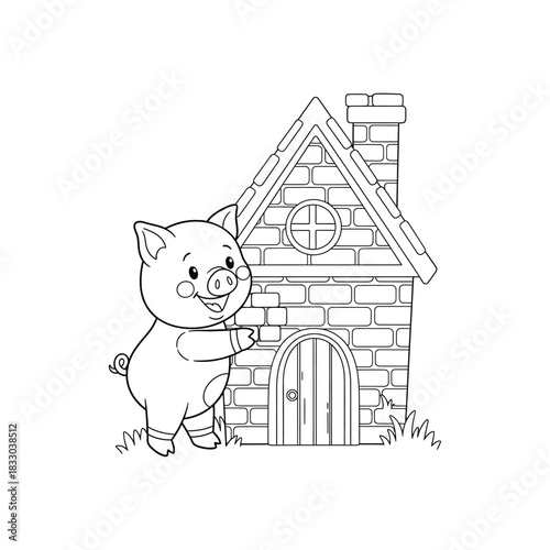 The Three Little Pigs Coloring Page
