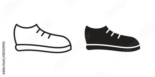 Shoes icon silhouette abstract design. vector clipart designs