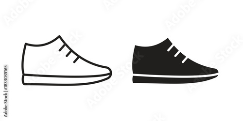 Shoes icon silhouette abstract design. vector clipart designs