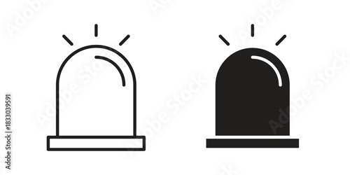 Siren icon silhouette abstract design. vector clipart designs