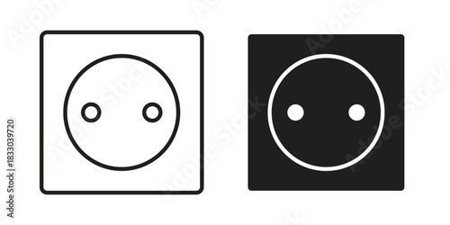 Socket icon silhouette abstract design. vector clipart designs