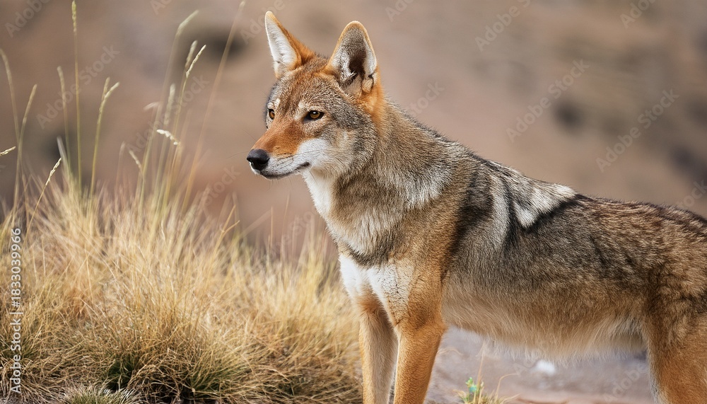 Fototapeta premium Coyote Isolated On Transparent Background