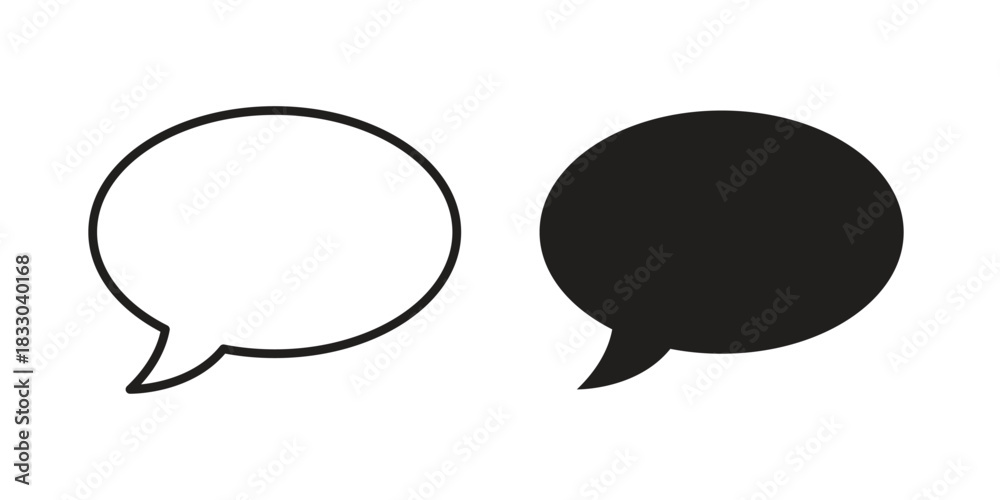 Fototapeta premium Speech bubble icon silhouette abstract design. vector clipart designs