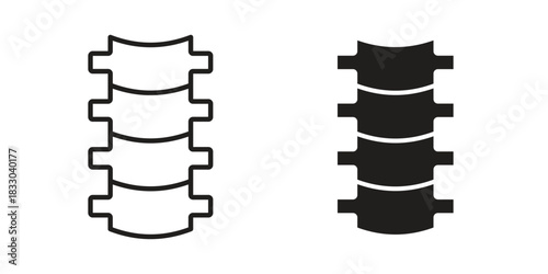 Spine icon silhouette abstract design. vector clipart designs