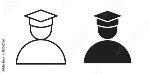 Student icon silhouette abstract design. vector clipart designs