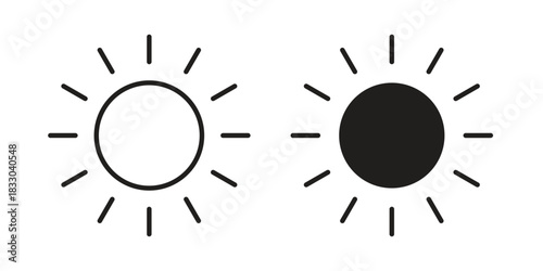 Sun icon silhouette abstract design. vector clipart designs