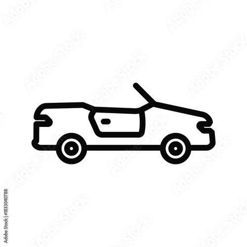 Convertible car icon