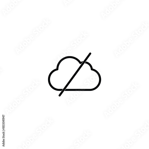 Disconnected Cloud Line Icon