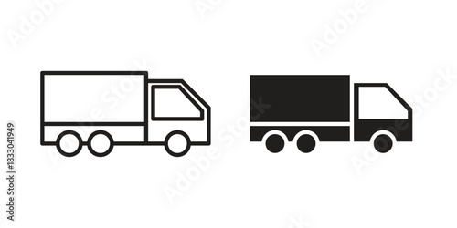 Truck icon silhouette abstract design. vector clipart designs