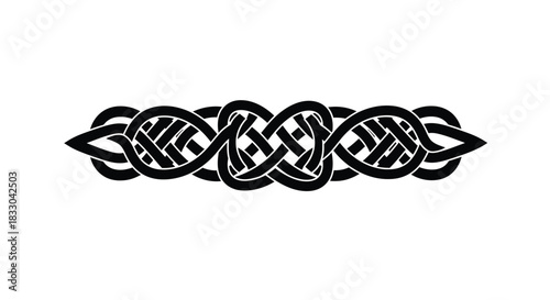 Celtic Knot Ornament Divider Vector Illustration
