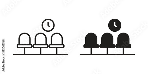 Waiting Room icon silhouette abstract design. vector clipart designs