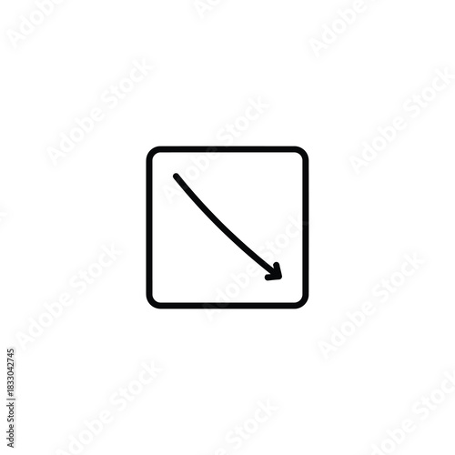 Decreasing Graph Line Icon