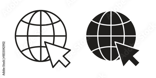 Website icon silhouette abstract design. vector clipart designs