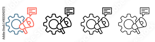 Campaign Management Icon Collection Set Different Style