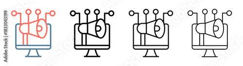 Digital Marketing Icon Collection Set Different Style