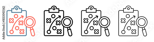 Seo Strategy Icon Collection Set Different Style
