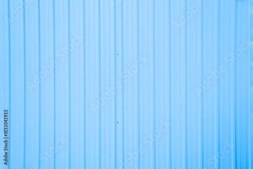 Background wall pattern with metal panel and white  roof. Iron siding plate of zinc container and steel sheet effect.  light blue wave on house aluminum profile with ribbed  design.