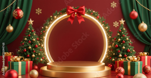 Christmas Holiday Decoration E-commerce Booth