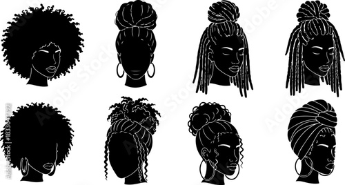 Elegant Afro Silhouette Women Collection Set