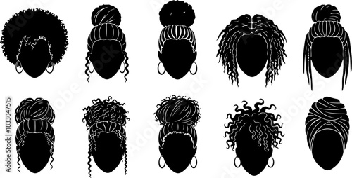 Elegant Afro Silhouette Women Collection Set