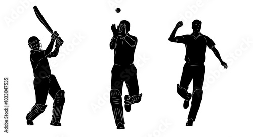 cricketer poses